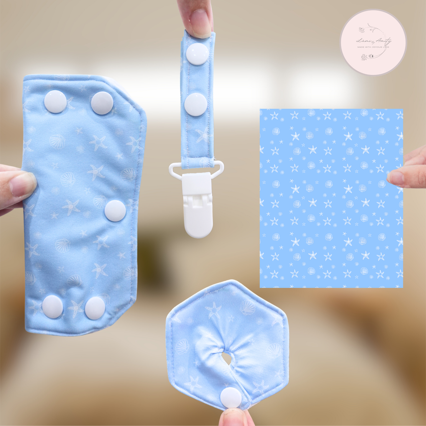Blue Seashells Tube Items
